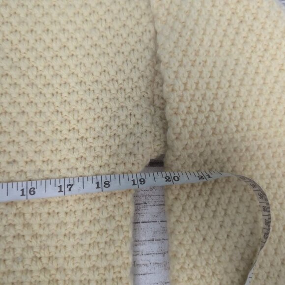 Vintage Sears Men Size 40 Cream Yellow Knit Crewneck Sweater Men Size M - Picture 3 of 5